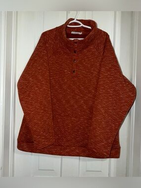 Women's 2X sweater Michelle Mae Rust Textured Pullover winter fall autumn